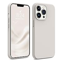 AOTESIER iPhone 13 Pro Phone Case,[Military Shockproof Protection] Liquid Silicone Case with [Soft Anti-Scratch Microfiber Lining] Camera & Screen Protection 6.1 inch Slim Thin Cover（Stone）