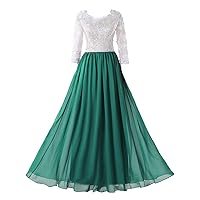 Long Sleeves Prom Dresses Chiffon Formal Party Evening Dress