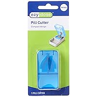 EZY DOSE Pill Cutter and Splitter, Cuts Pills, Vitamins, Tablets, Stainless Steel Blade, Travel Sized, Colors may vary