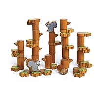 Excellerations Tree and Squirrel Blocks Toy for Kids and Young Learners, Set of 46