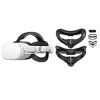 KIWI design SPC Battery Head Strap and Face Cushion Pad Compatible with Quest 2