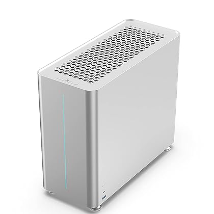 Micro ATX Case, DIY PC Case Supporting ATX Power 280 Water Cooling, Silver Desktop Computer Chassis with Type-C Port…
