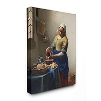 Stupell Industries Vermeer The Milkmaid Classical Painting Canvas Wall Art, 24 x 30, Multi-Color