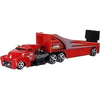 Super Rigs, Toy Transporter Truck & Toy Car in 1:64 Scale (Styles May Vary)