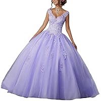 Women Long Prom Dress Ball Gown Quinceanera Dresses Sweet 16 Formal Party Dress