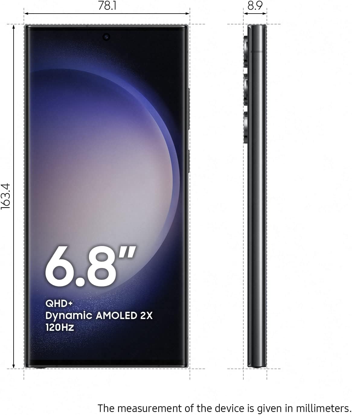 SAMSUNG Galaxy S23 Ultra 5G S9180 Dual 256GB 12GB RAM, 200 MP Camera, Factory Unlocked, NGP Wireless Charger Included – Phantom Black