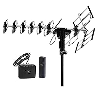 Five Star HDTV Antenna - 360° Omnidirectional Amplified Outdoor TV Antenna up to 150 Miles Indoor/Outdoor,RV,Attic 4K 1080P UHF VHF Supports 2 TVs