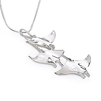 Stingray Necklace Sterling Silver- Manta Ray Necklace | Stingray Jewelry| Manta Ray Pendant | Scuba Diving Jewelry | Ocean Inspired Fine Jewelry
