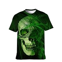 Graphic Novelty-Shirt Skull-Retro Hip-Hop Cool Mens Tshirt Teeshirt-Adult Sportwear Comic-Tees Printing Athletic