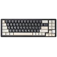YUNZII AL71 75% Mechanical Keyboard, Full Aluminum CNC, Hot Swappable Gasket, 2.4GHz Wireless BT5.0/USB-C Wired Gaming Keyboard,NKRO Programmable RGB, for Win/Mac(Black,Crystal White Switch)