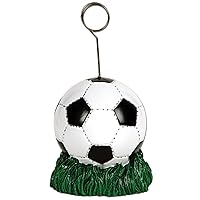 Beistle 50844 Soccer Ball Photo/Balloon Holder, Black/White/Green, 6 Ounces