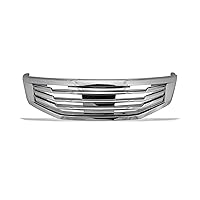 Armordillo USA 8720066 MU Horizontal Style Front Hood Bumper Grille - Chrome Fits 2011-2012 Honda Accord 4 Door Sedan