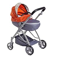 JC Toys - for Keeps Playtime | Deluxe Folding Sports Pram Stroller | Nature Theme Collection | for Dolls up to 20