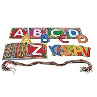 Excelleration Alphabet Lacing Cards and Letters with String, Early Language, Fine Motor Skill Development, Educational Toy, Preschool, Kids Toys (Item # ABCLACE)
