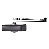 BRINKS Commercial - Heavy Duty Residential Door Closer, Matte Black Finish - Size 3 with a 155-Degree Opening Range and Adjustable Closing Speed