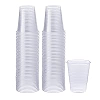 Comfy Package [5 oz. - 100 Pack Clear Disposable Plastic Cups - Cold Party Drinking Cups