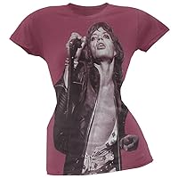 Rolling Stones - Jumbo Mick Juniors T-Shirt - Small Maroon