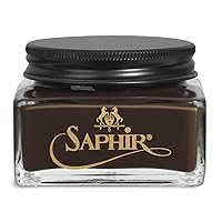 Saphir Medaille d'Or Pommadier Cream 75ml – Natural Cream Leather Shoe Polish, Leather Conditioner for Boots, Handbags