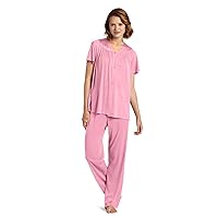 Vanity Fair Womens Colortura Sleepwear Plus-Sizes Short-Sleeve Pajama Set, 1X