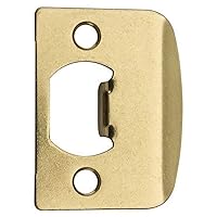 Kwikset 3437-01 3 CP, STRK, SQ CNR FULL LIP Square Corner Strike Plate, Polished Brass