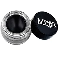 Mommy Makeup Stay Put Gel Eyeliner with Semi-Permanent Micropigments, Black Beauty, Pure Black