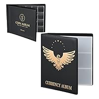 240 Pockets Coin Collection Book and 90 Pockets Dollar Bill Holders for Collectors,Coin Collection Holder Album Supplies