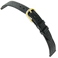 13mm Hirsch Saddle Black Genuine Leather Watch Band Ladies
