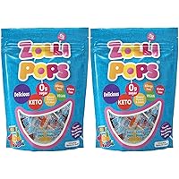 Zollipops Clean Teeth Lollipops, Anti Cavity, Sugar Free Candy for a Healthy Smile Great for Kids, Diabetics and Keto Diet, Natural Fruit Variety, 5.2oz (packaging may vary) (Pack of 2)