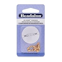 Artistic Wire Beadalon EZ-Crimp Lobster Nickel Free Gold Plated, 3-Set