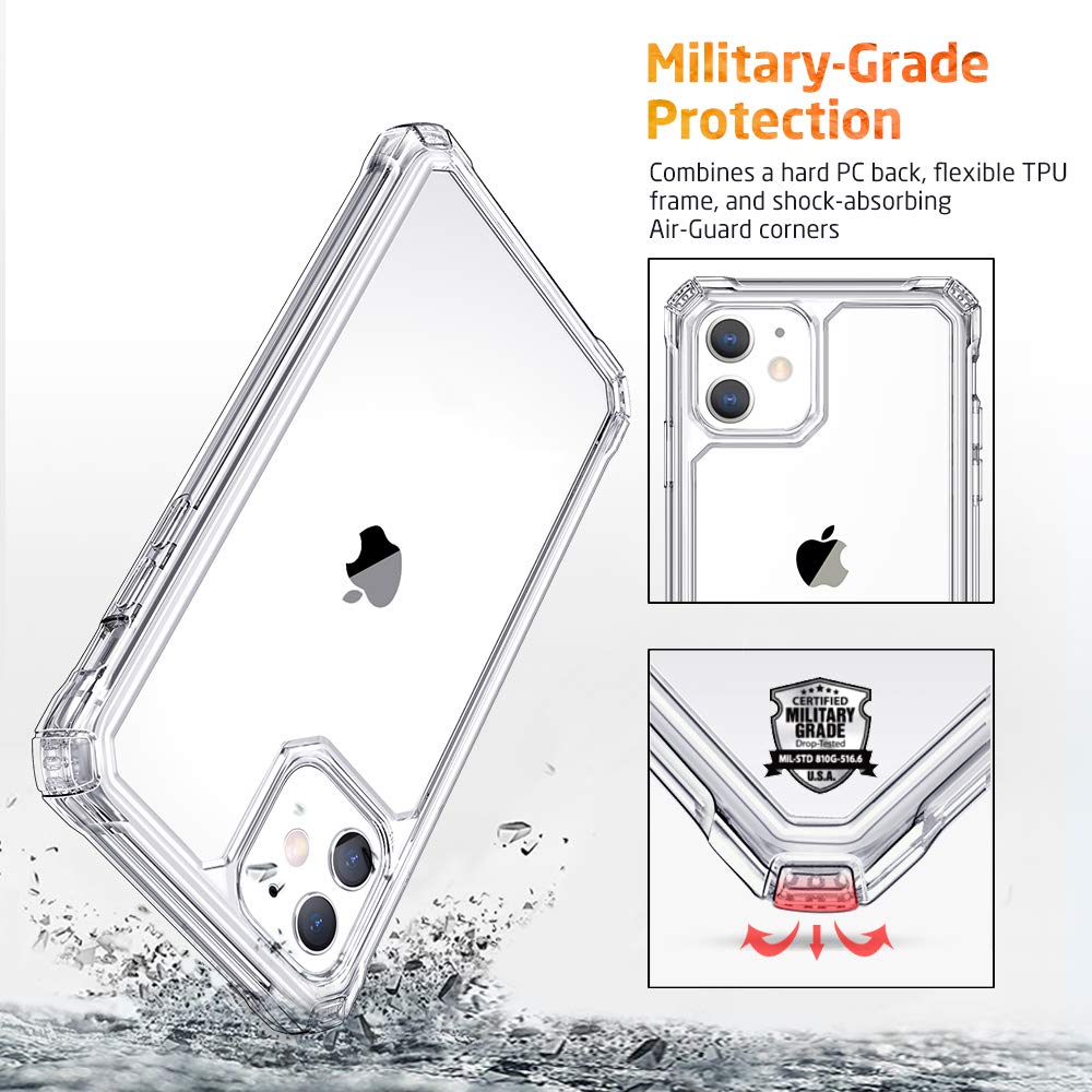 ESR for iPhone 11 Phone Case, iPhone 11 Case Clear, Military-Grade Protection, Shock-Absorbing Corners, Scratch- and Yellowing-Resistant Hard Back, Phone Case for iPhone 11, Air Armor Case, Clear