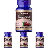 Black Cherry Extract 1000mg, 100 Count (19373) (Pack of 4)