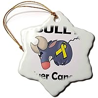 3dRose Bully Liver Cancer Awareness Ribbon Cause Design - Ornaments (orn-114308-1)