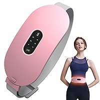 Portable Heating Pad, Electric Heating Pad for Back Pain Relief Cramps,Menstrual Heating Pad Fast Heating Belly Wrap Belt with 4 Heat Levels, 4 Vibration Modes for Women and Girl