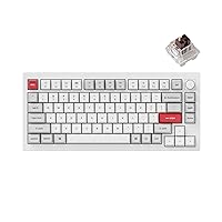Keychron Q1 Pro Wireless Custom Mechanical Keyboard, QMK/VIA Programmable Full Aluminum 75% Layout Bluetooth/Wired RGB with Hot-swappable Keychron K Pro Brown Switch Compatible with Mac Windows Linux