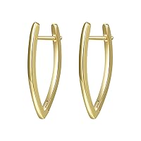 Gold Plated V Shaped Earrings Teen Girls Minimalist Piercing Studs Trendy Earrings Raffia Earrings