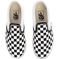 Vans Kids Unisex Classic Slip On, (Checkerboard) Black/True White, Size 11.5 Little Kid