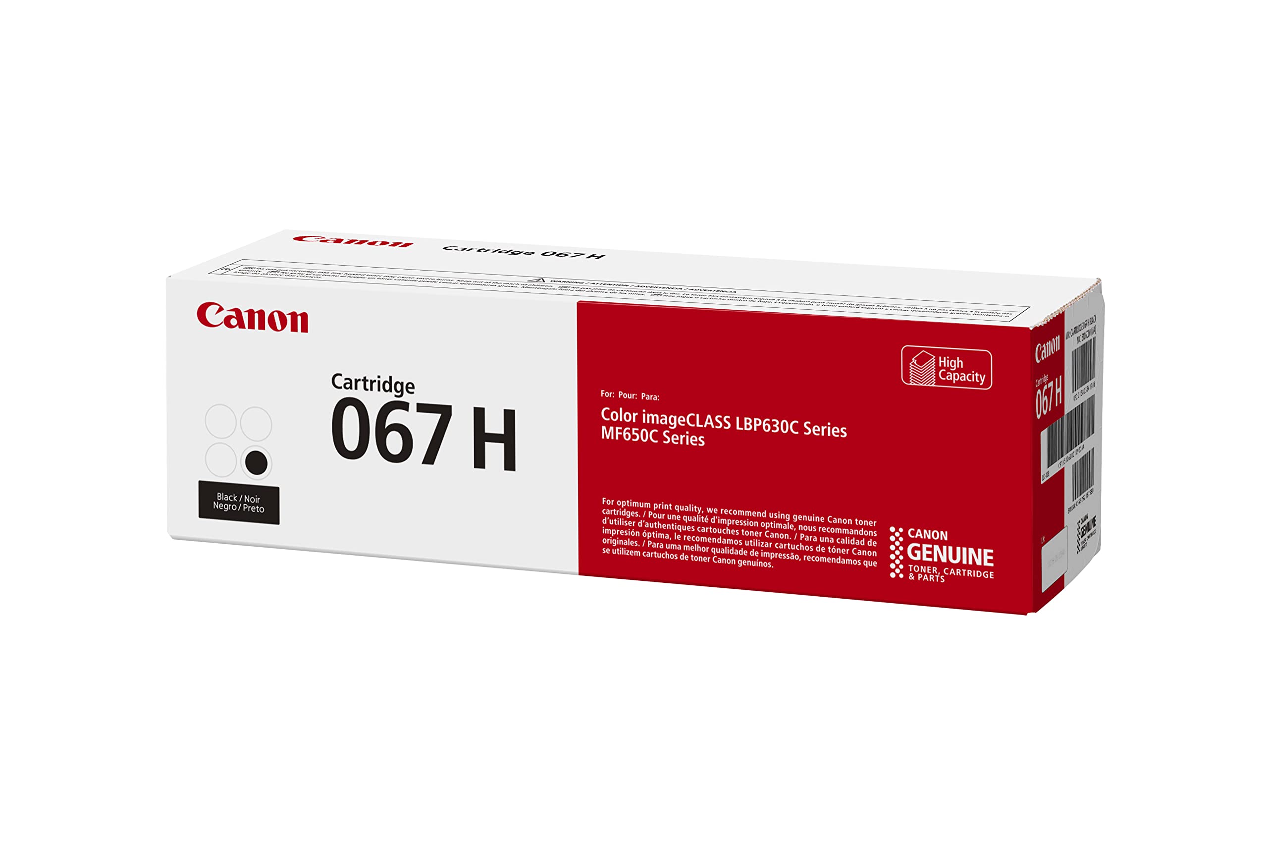 Canon 067 Black Toner Cartridge, High Capacity, Compatible to MF656Cdw, MF654Cdw, MF653Cdw, LBP633Cdw and LBP632Cdw Printers
