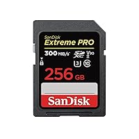 SanDisk Extreme PRO SDSDXDK-256G-GHJIN SD Card 256GB SDXC Class 10 UHS-II V90 Read Up to 300 MB/s