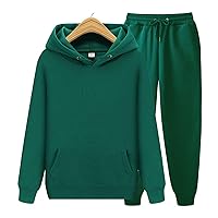 Unisex Hoodies Tracksuit Sweatsuits for Women Set Mens 2 Piece Hooded Sweatshirts and Sweatpant Set Jogger Sweatsuits