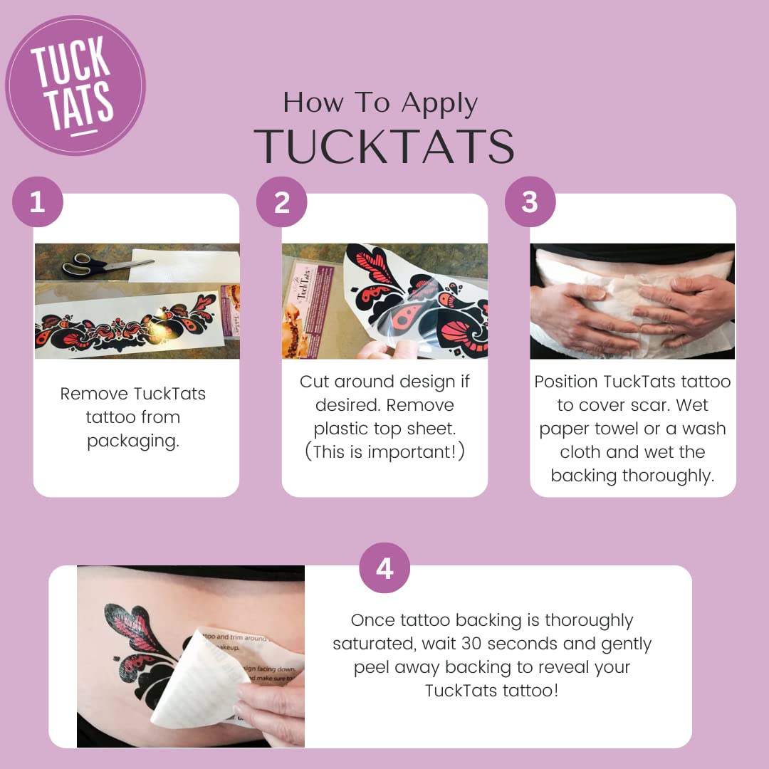 TuckTats Rose Vine Breast Temporary Tattoo (2)