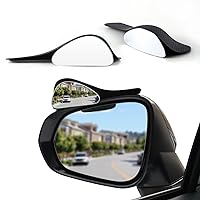 LivTee Blind Spot Mirrors, Carbon Fiber 2-in-1 Rear View Mirror, 360 Drgree Adjustable Rearview Convex Mirror, Car Exterior Accessories, Pack of 2