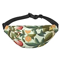 Plants and Fruits Print Fanny Packs for Women Men Crossbody Waist Bag Waterproof Belt Bag with Adjustable Strap