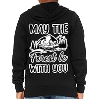 May the Forest Be With You Kids' Full-Zip Hoodie - Camp Hooded Sweatshirt - Illustration Kids' Hoodie