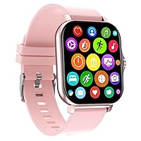 Smart Watch, 1.7in Screen Smart Watches with Touch & Side Key Control, IP67 Waterproof, G-Sensor, Step, Calories & Sleep Monitoring, Smart Watches for Women Men