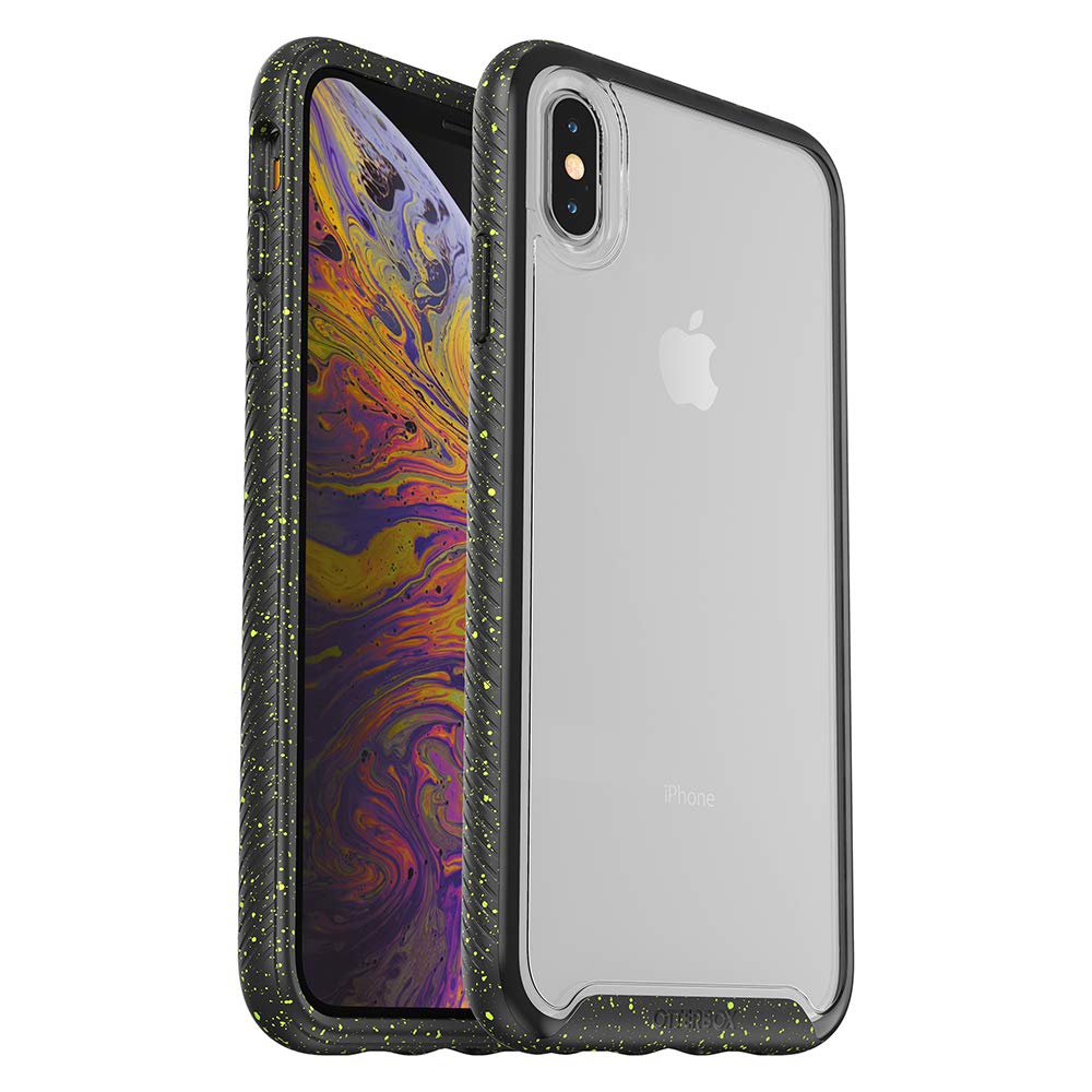 OtterBox Clear Case with Colorful Grip Edge for iPhone Xs Max - Night Glow (Clear/Black/Lime)