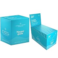NeuroGum Energy Caffeine Gum (162 Pieces) - Sugar Free with L-theanine + Natural Caffeine + Vitamin B12 & B6 - Nootropic Energy & Focus Supplement for Women & Men - Peppermint Flavor