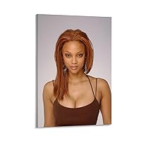 MYRRHE Supermodel Tyra Banks Poster Wall Poster Wall Art Poster Canvas Poster Bedroom Decor Office Room Decor Gift Frame-style 16x24inch(40x60cm)