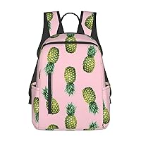 BREAUX Pineapple Printed Print Large-Capacity Backpack, Simple And Lightweight Casual Backpack, Travel Backpacks