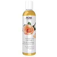 Solutions, Tranquil Rose Massage Oil, Body Moisturizer for Dry Sensitive Skin, Promotes Healthy-Looking Skin, 8-Ounce
