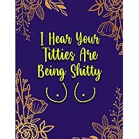 I Hear Your Titties Are Being Shitty, Funny Get Well Soon Word Search Book, Breast Cancer Awareness Gift Idea For Women, Cancer Patients Activity Book